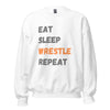 Eat Sleep Wrestle Repeat Crewneck Sweatshirt Iron Fist Wrestling crewneck, Sweatshirt, Unisex Premium Sweatshirt