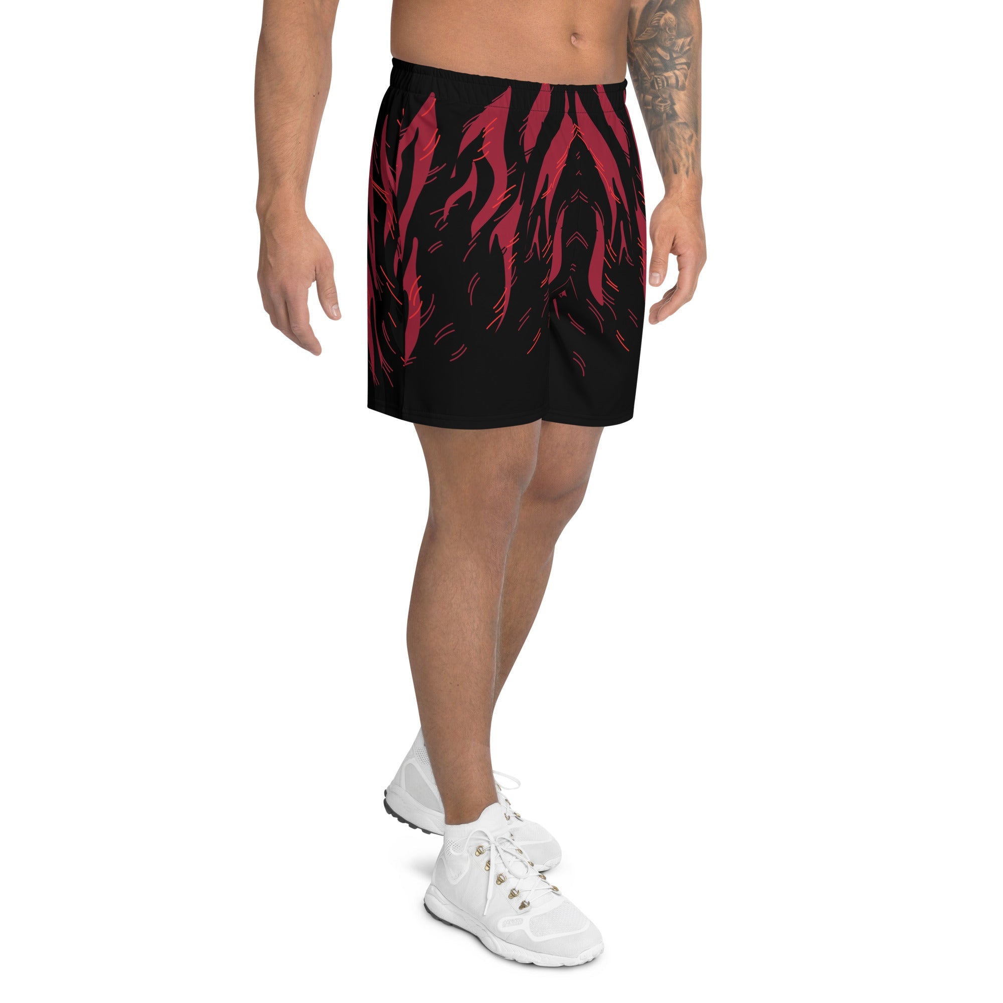 Red Striped Men's Wrestling Shorts Iron Fist Wrestling Wrestling Shorts