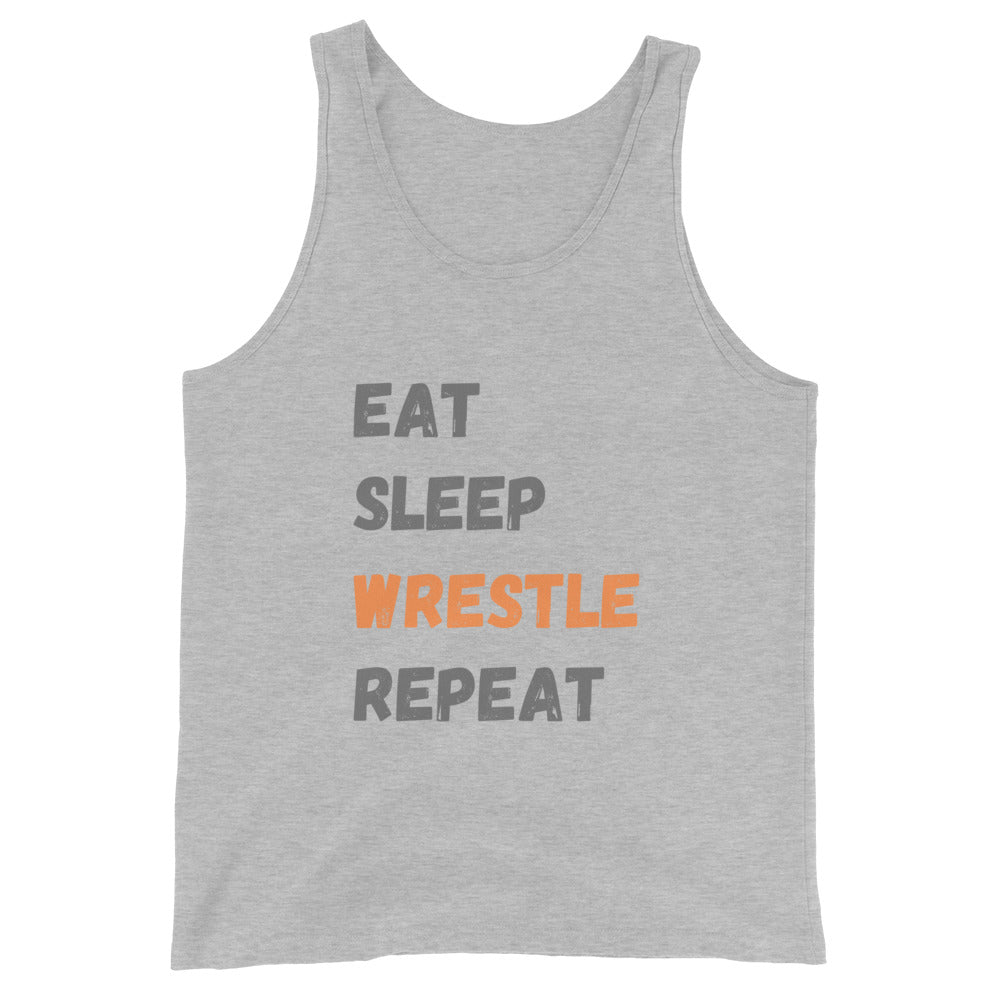 Eat Sleep Wrestle Repeat Tank Top