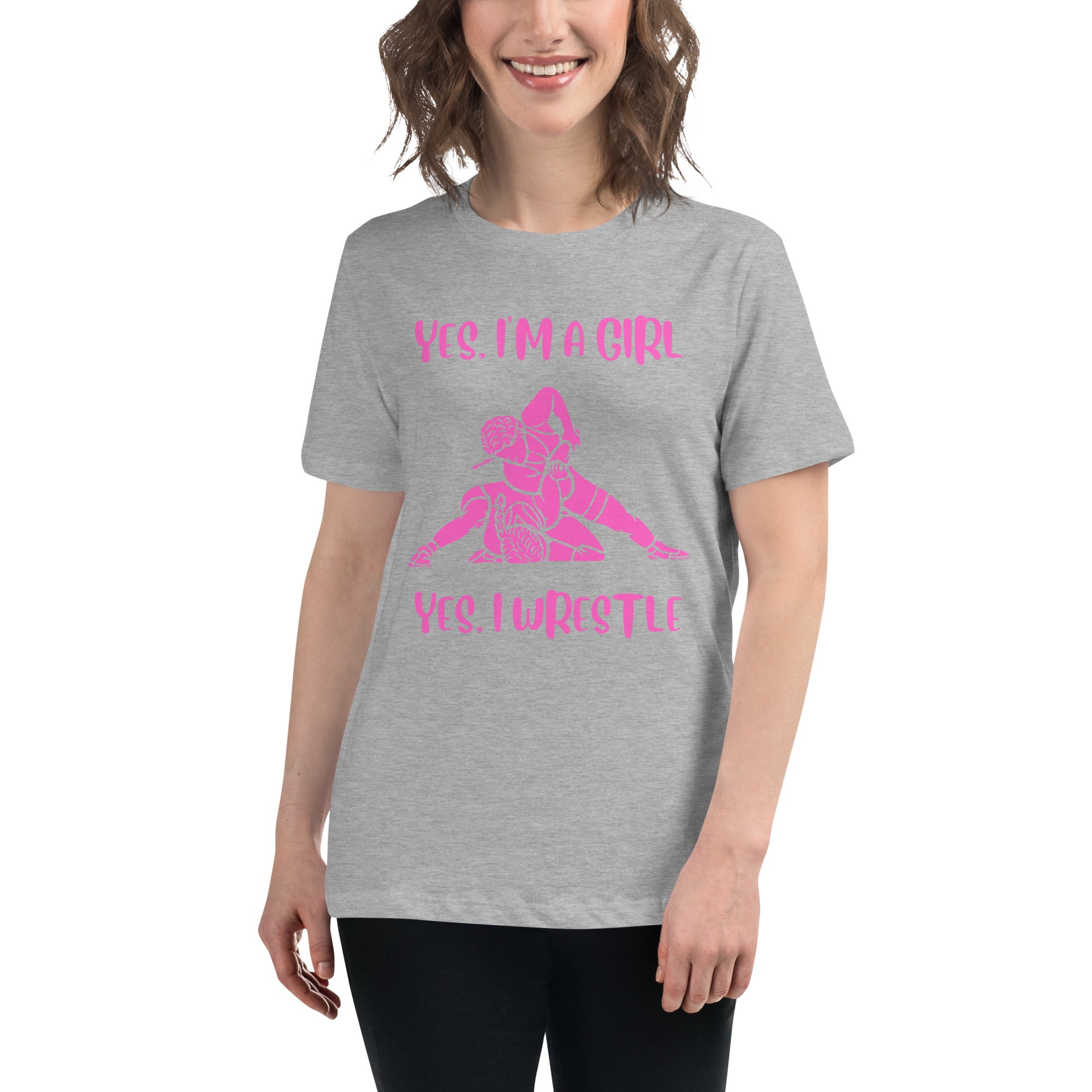 “Yes, I’m a girl. Yes, I Wrestle” Relaxed T-Shirt