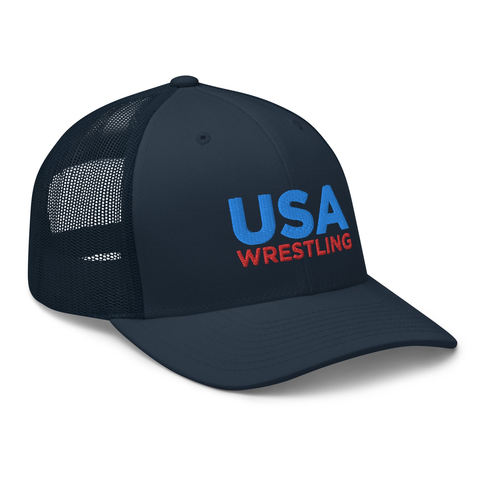 USA Wrestling Trucker Cap Iron Fist Wrestling Retro Trucker Hat, USA Wrestling